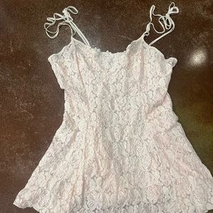 Vintage lace slip dress